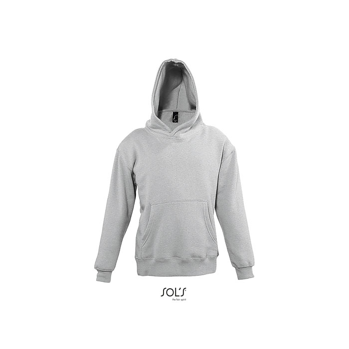 Sweat à capuche publicitaire pour enfant coton 280g SLAM KIDS Gris chiné